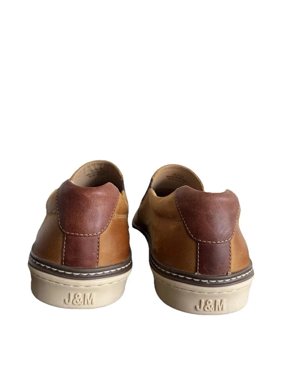 Johnston & Murphy McGuffey Slip On Light Tan Oiled Full Grain Leather 9 M